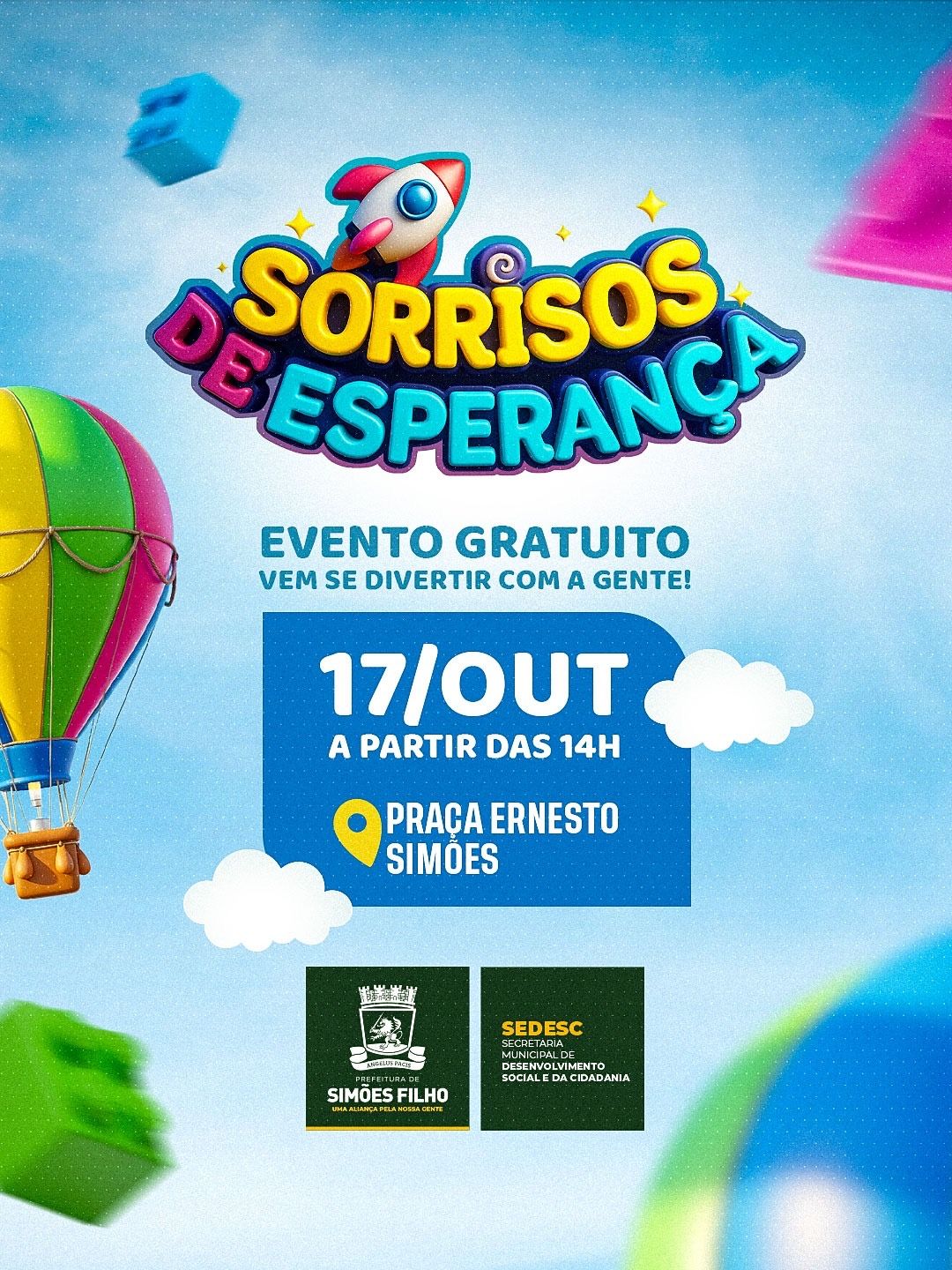 Sorriso de Esperança: Prefeitura prepara grande festa em homenagem às crianças neste sábado (17)